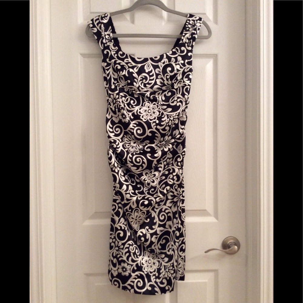 London Times Black & White Dress